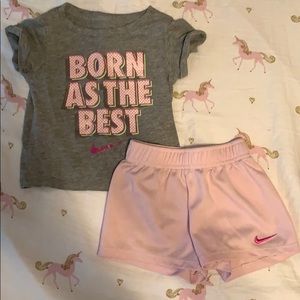 Nike shirt and shorts set